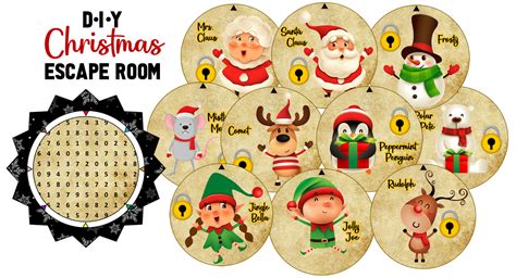 Room escape christmas escape. This free Christmas escape game puzzle is meant to add a little bit of mystery and fun to your gift-giving this holiday season. To play, print out the four puzzles and place them inside the printable envelope included in the kit. Then, give your recipient their present along with the envelope and watch their face light up as they try and solve ... 