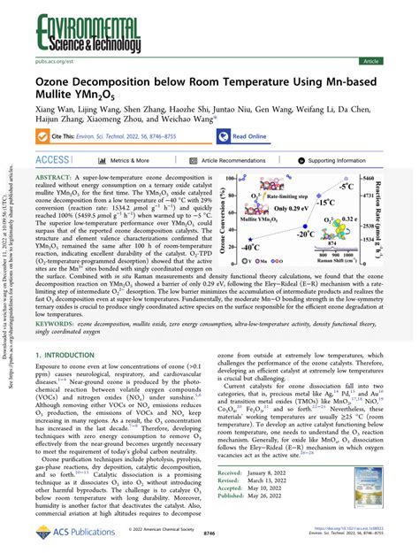 Room-temperature formaldehyde catalytic decomposition