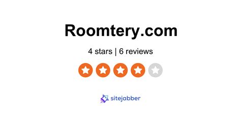 Trustpilot Corporate Values Overview Roomtery has a rating of 4 stars from 6 reviews, indicating that most customers are generally satisfied with their purchases. Roomtery ranks 782nd among Home Decor sites. Positive reviews (last 12 months): 0% View ratings trends.