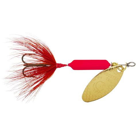 Rooster tails. Worden's Original Rooster Tail 3/8 oz. This product is currently not available online. 4.8. (16) Write a review. Developed in the 1950's by Howard Worden, the Worden's® Original Rooster Tail® inline spinner is one of the most productive lures ever invented. The action of the flashing blade in combination. 