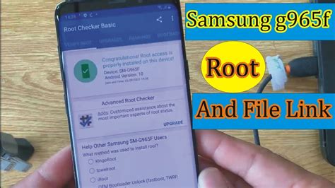 Root sm g965f.  - Root process needs wipe data so make backup of important data (including In...