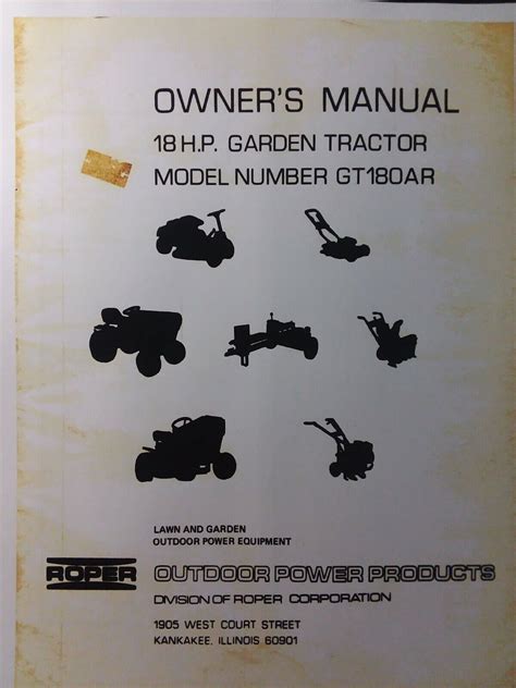 Roper lawn tractor parts manual for gt180ar. - Corporate finance 4th edition ehrhardt brigham solutions manual.