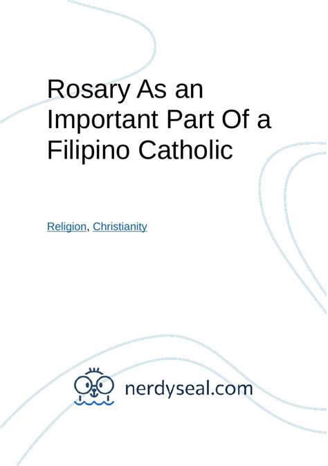 Rosary: Important Part of a Filipino Catholic - EDUZAURUS