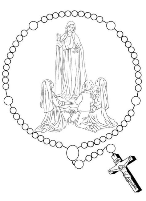 Rosary Coloring Shee