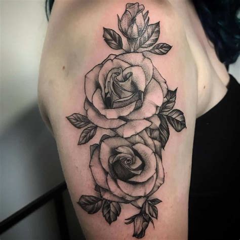 Rose Black And White Tattoo