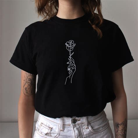 Rose Graphic T Shirt - Etsy