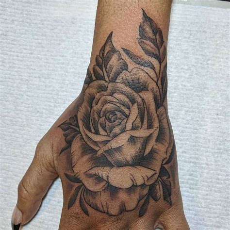 Rose Hand Tattoo Drawing