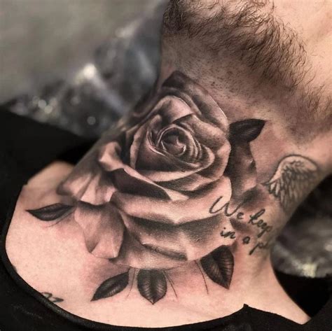 Rose Neck Tattoos For Men Small Best Tattoo Ideas