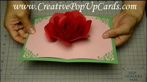 Rose Pop Up Card Template