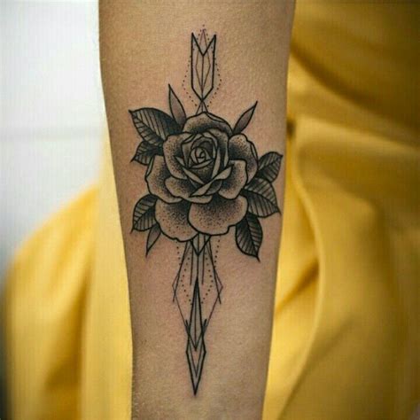 Rose and arrow tattoo loveit Beautiful tattoos, Tattoos, Ink tattoo
