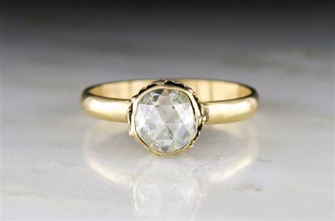 Rose cut diamond ring. 14K Solid Gold Rose Cut Diamond Ring, Oval Cut Ring, Solitaire Diamond Ring, Diamond Engagement Ring, 0.20CT Diamond, Lab Grown Diamond. (6) $592.79. FREE shipping. 