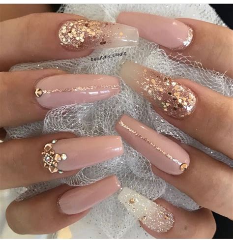 Rose gold nails for quinceanera. Here are some facts to give an idea of what you can expect to pay for red and golds nails: The average cost of a full set of acrylic nails with nail art in the USA for 2023 is between $50-70 dollars UDS. Nail art is charged as an add on for $1-5 USD per nail. Nail Jewelry is charger as an add on for $3-5 USD per nail. 
