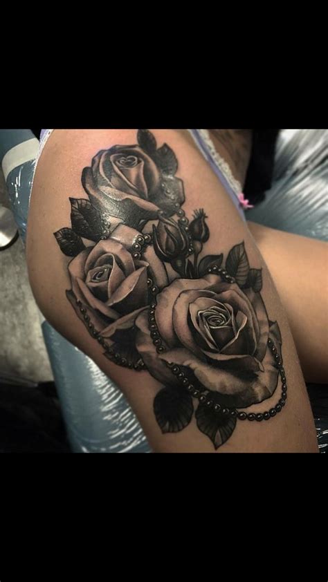 Rose wih black pearls Tattoos, Trendy tattoos, Pearl tattoo