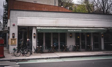 Rosemary restaurant nyc. Share. 695 reviews #280 of 6,749 Restaurants in New York City $$ - $$$ Italian European Vegetarian Friendly. 18 Greenwich Ave, New York City, NY 10011-8307 +1 212-647-1818 Website Menu. Open now : 11:30 AM - 10:00 PM. 