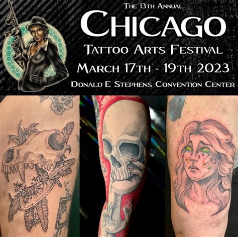 7th Chicago Rosemont Tattoo Arts Convention. date_range MAR 18 - 20, 2016. 7th Chicago Rosemont Tattoo Arts Convention room Donald E. Stephens Convention Center directions 9291 Bryn Mawr Ave, 60018, Rosemont, Illinois. more_horiz. Share share. follow. Contact. tattoo artists. Matt Lambdindone. room Philadelphia · Detroit. 39. Tattoos. 15.. 