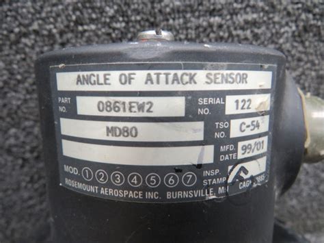 Rosemount angle of attack sensor.  These instruments provide vital data to optimize production ...