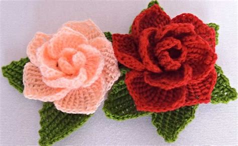 Roses in 3D Free Crochet Pattern Crochet flowers free pattern