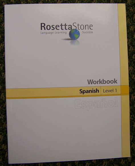 Rosetta Stone Spanish Workbook Level 1 Language Learning Success