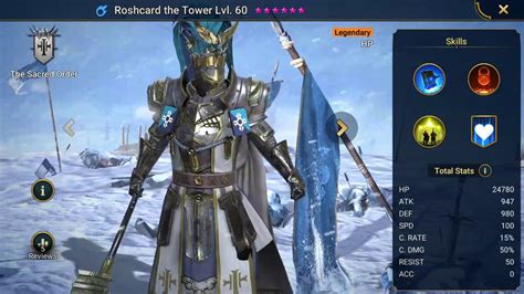 Roshcard raid. Posted in Raid Shadow Legends. Updated on March 23, 2023. Roshcard the Tower Skills Rebuke [ATK] Attacks 1 enemy. Has a 50% chance of removing 1 random buff from the target. Level 2: Damage +10% Level 3: Damage +10% Damage Multiplier: 5 ATK Sanction [HP] (Cooldown: 4 turns) Attacks 1 enemy. 