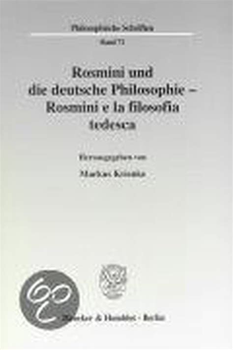 Rosmini und die deutsche philosophie =. - Manuale di servizio yaesu ft 3000m.
