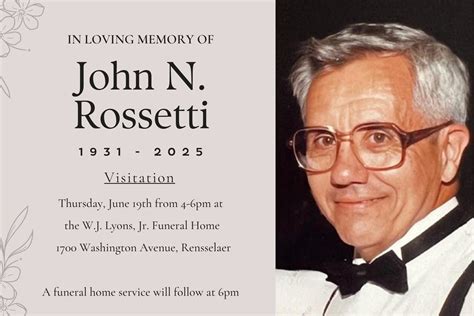 Rossetti funeral home.  Rossetti Jr. m.  Complete funeral services, personalized gui...