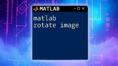 Rotate image matlab function.  The `imrotate` function in MATLAB is used to rotate an image by ...