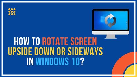 Rotate your computer screen sideways or upside down - YouTube