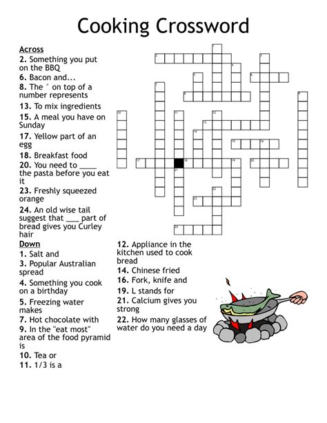 Rotating cooking rod crossword. Last Cooking Ingredient Crossword Clue. The crossword clue Last cooking ingredient with 9 letters was last seen on the March 02, 2022. We found 20 possible solutions for this clue. ... Rotating cooking rod 6% 4 GHEE: Indian cooking medium By CrosswordSolver IO. Updated 2022-03-02T00:00:00+00:00. Refine the search results by specifying the ... 