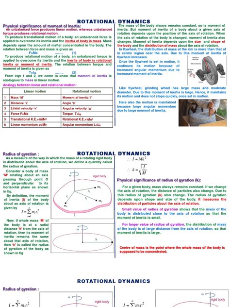 Rotational dynamics pdf.  Rotational Motion Dynamics | Moment of Inertia for Di...