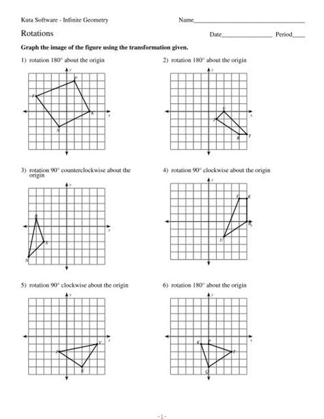 Rotations Worksheet 1 Answer Key Kuta Software