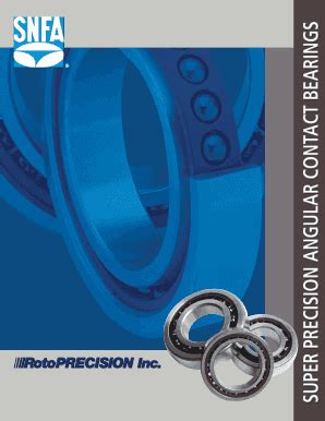 RotoPrecision Inc. - SNFA Super Precision Angular Contact Bearings