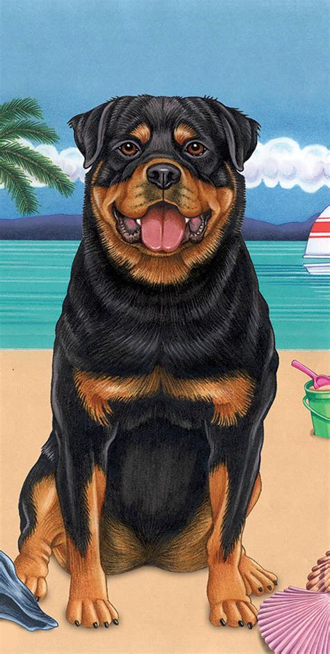 Rottweiler Beach Towel 48002 - Etsy in 2024 - Pinterest