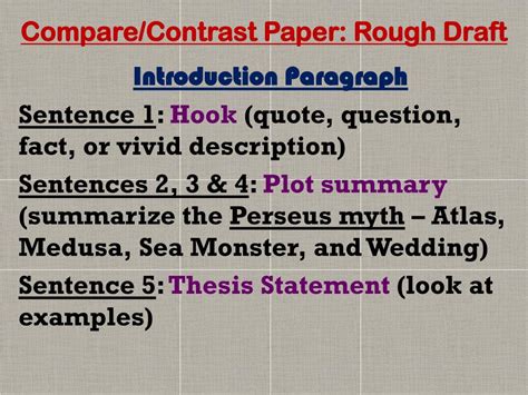 Rough draft example on contrast papers
