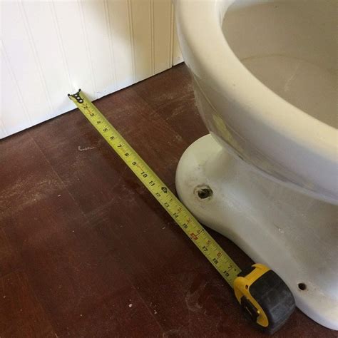 Rough in toilet. The standard rough-in size for toilets is 12 inches for two- and one-piece toilets. However, you can find measurements ranging from 10 to 14 inches as well – most often in older households. You can replace toilet rough-ins and go from 14 to 12 inches, for example. But there will be a 2-inch gap between the wall and the toilet tank. 