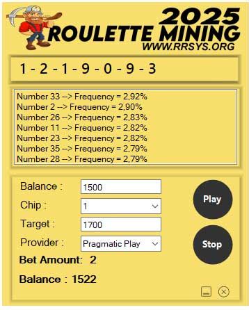 Roulette Mining 2024 Roulette Prediction Roulette algorithm
