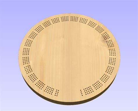 Round Cribbage Board Template