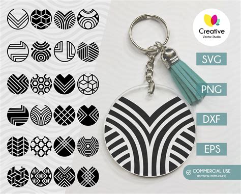 Round Keychain SVG Bundle Creative Vector Studio