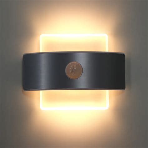 Round Square Shape 14 LED Motion Sensor Night Light Indoor Security