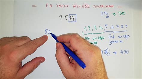 Round formülü nasıl çalışır?Bir doğal sayıyı en yakın yüzlüğe yuvarlamak için onlar basamağındaki rakama bakarız.