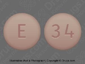 Round pink pill with 34 on one side. Enter the imprint code that appears on the pill. Example: L484 Select the the pill color (optional). Select the shape (optional). Alternatively, search by drug name or NDC code using the fields above.; Tip: Search for the imprint first, then refine by color and/or shape if you have too many results. 