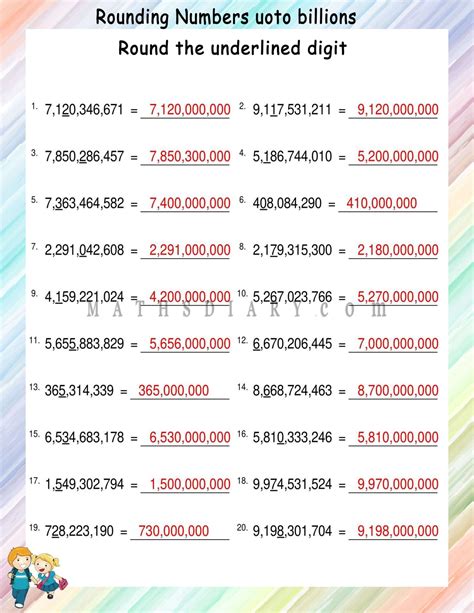 Round to the nearest billion calculator Math Test