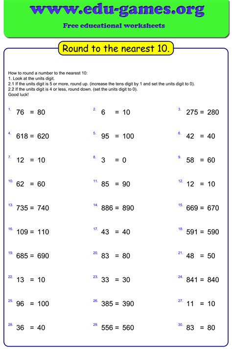 Round to the nearest tenths - Math Questions