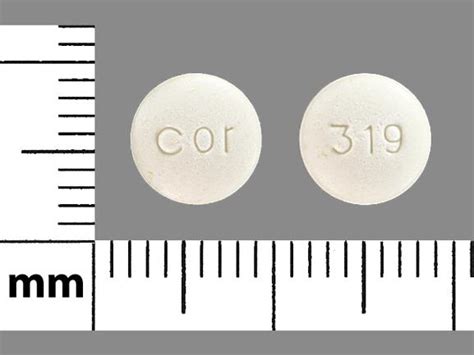 Round white pill 319. Enter the imprint code that appears on the pill. Example: L484; Select the the pill color (optional). Select the shape (optional). Alternatively, search by drug name or NDC code using the fields above. Tip: Search for the imprint first, then refine by color and/or shape if you have too many results. 