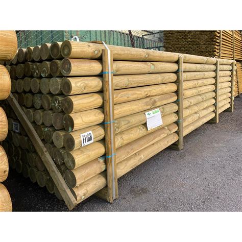 Round wooden posts 3m.  Round wooden posts, particularly those measuring 3...