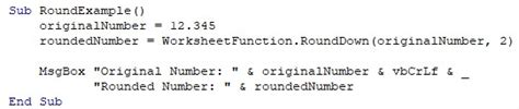 RoundUp and RoundDown in VBA MrExcel Message Board