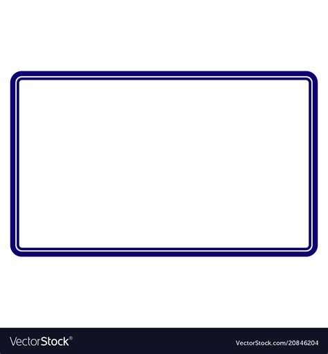 Rounded rectangle frame template Royalty Free Vector Image
