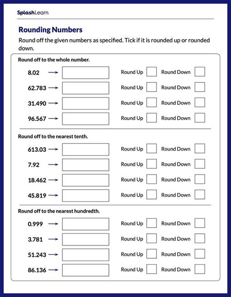 Rounding Numbers Math Worksheets SplashLearn Worksheets Library
