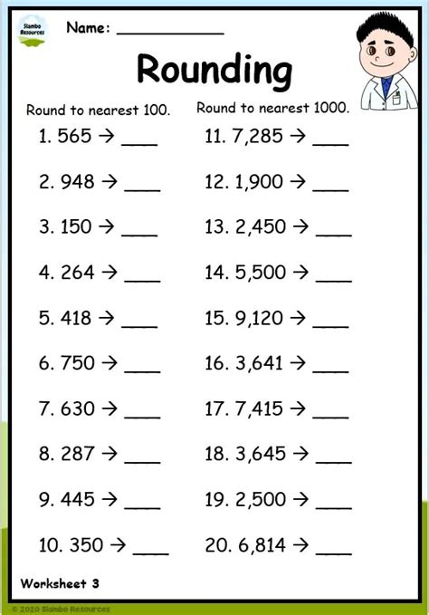 Rounding Practice For 4th Grade