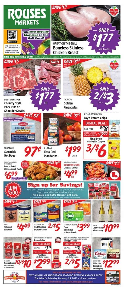 Rouses Markets Weekly Ad 701 Royal St. New Orleans, LA ... Rouses Markets 701 Royal St. New Orleans, LA Weekly Flyer this week 13 September - 18 October 2023. El Yucateco Habanero Sauce 2.192.19 . Café Bustelo Coffee 5.795.79 . Queso Campesino Cojita or Queso Quesadilla 8.998.99 .