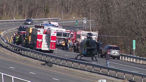 Route 33 accident today. HAMILTON TWP., Pa. - Authorities have identified the three people killed in a violent crash on Route 33 in Monroe County. Samantha Crich, 40, of Wilkes-Barre, was pronounced dead Wednesday night ... 